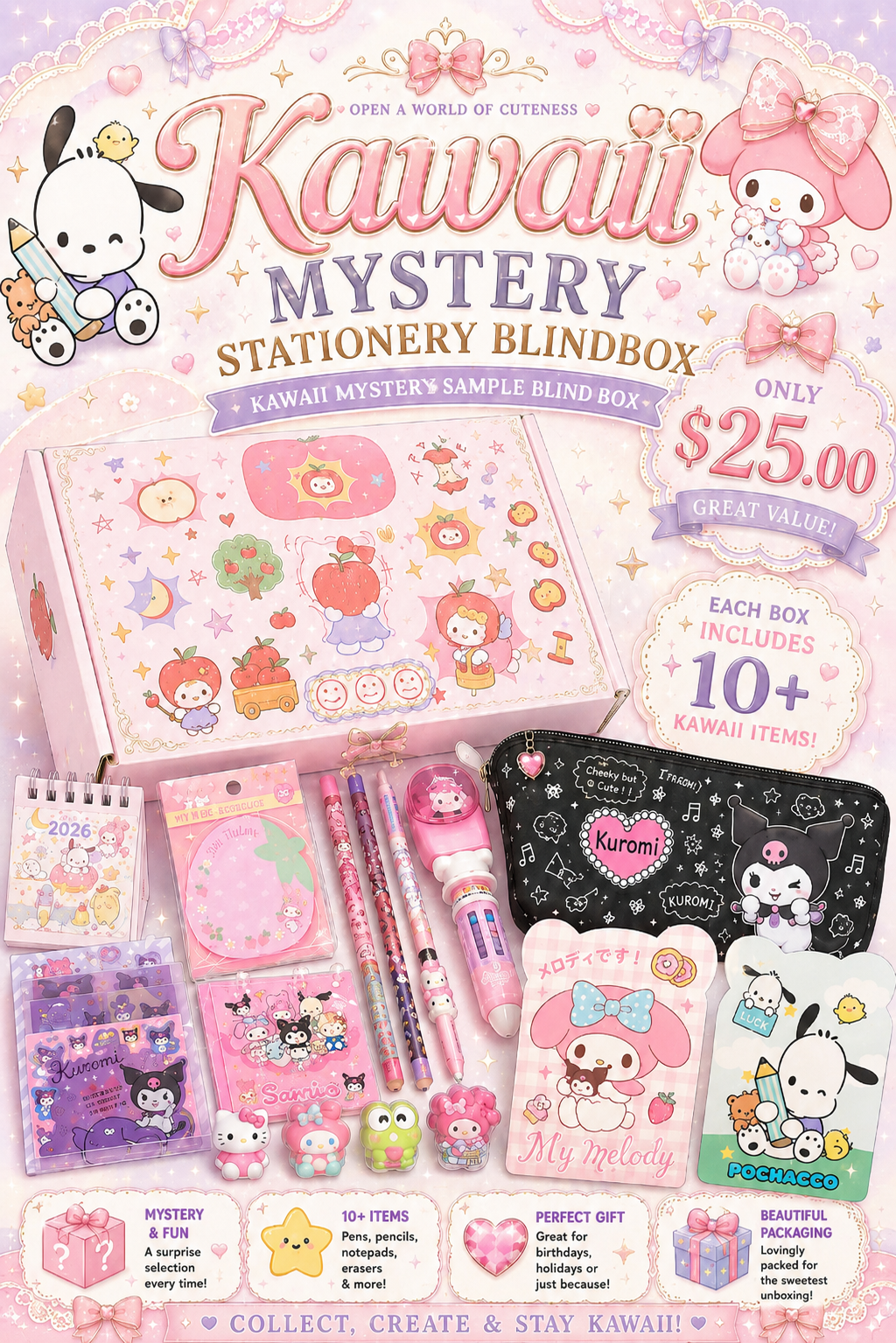 Kawaii Sample Stationery Mystery Blind Box