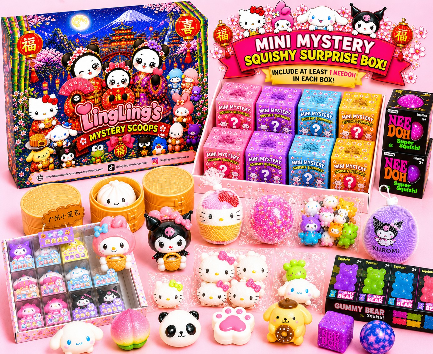 Kawaii Mini Squishy Mystery Surprise Blind Box